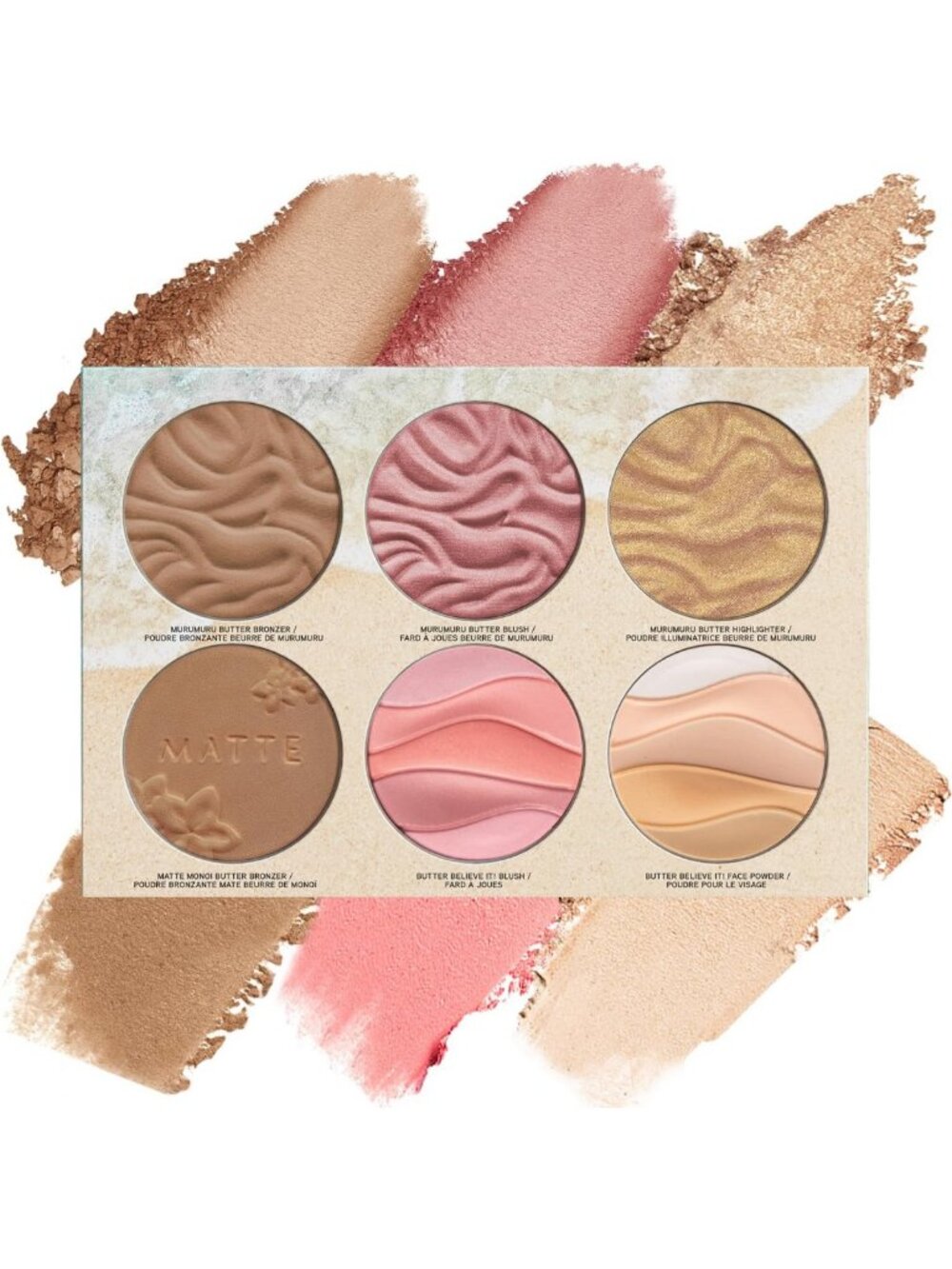 Nourishing Bronzer, Blush & Highlighter Palette - Moisturizing Face Powder